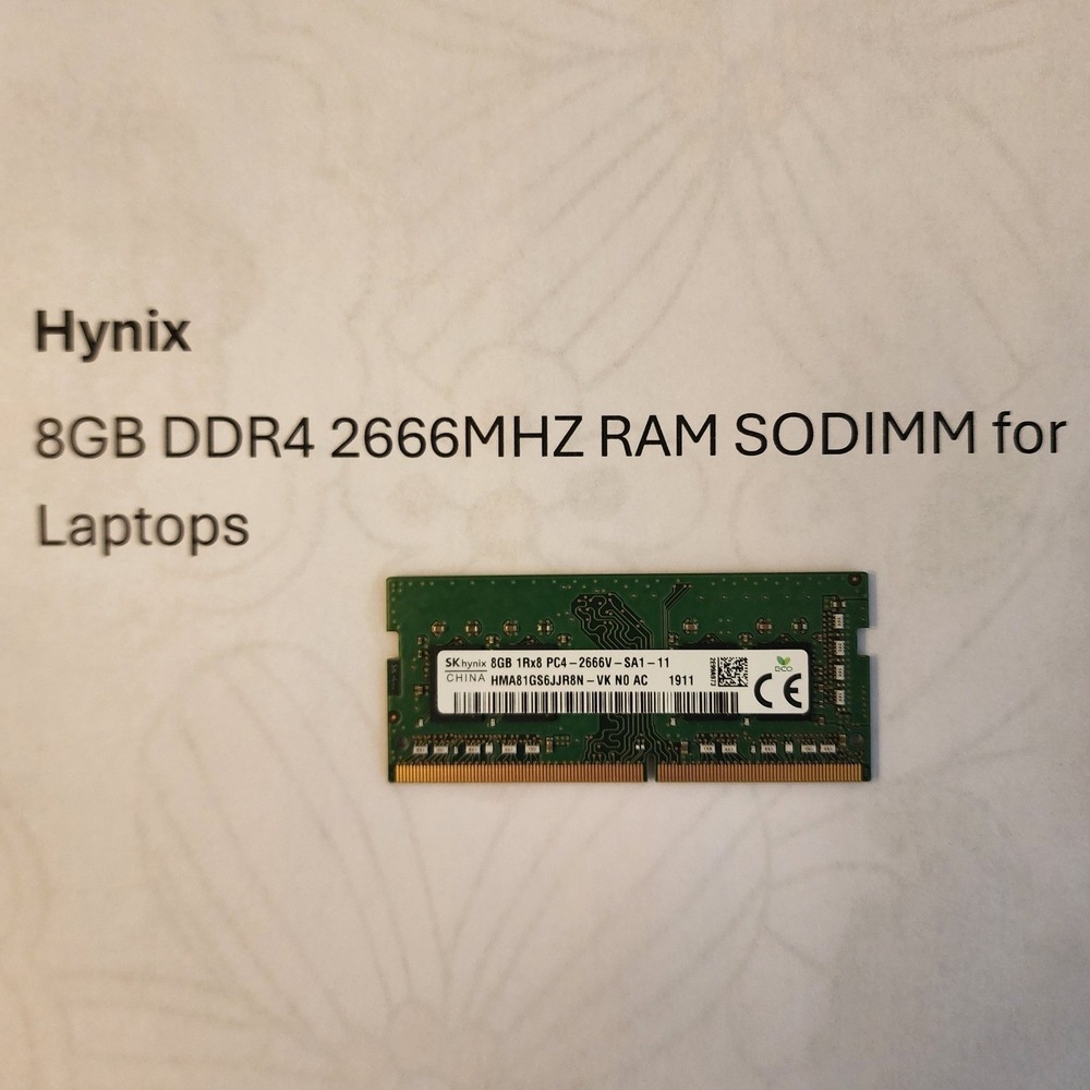SK Hynix 8GB DDR4 2666MHz Laptop RAM SODIMM (HMA81GS6JJR8N)
